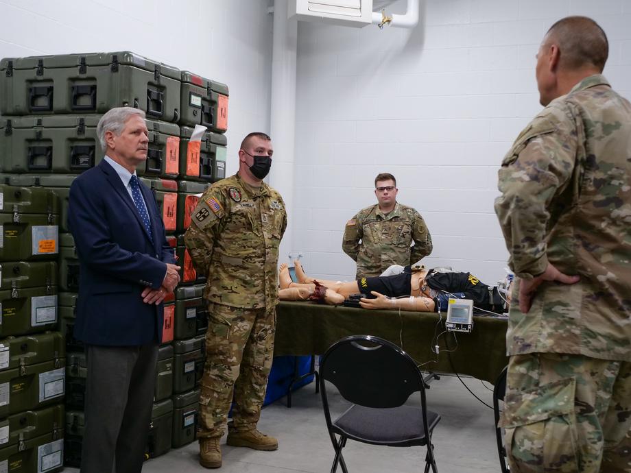 August 2021 – Senator Hoeven tours the new Army National Guard’s Readiness Center following the grand opening.